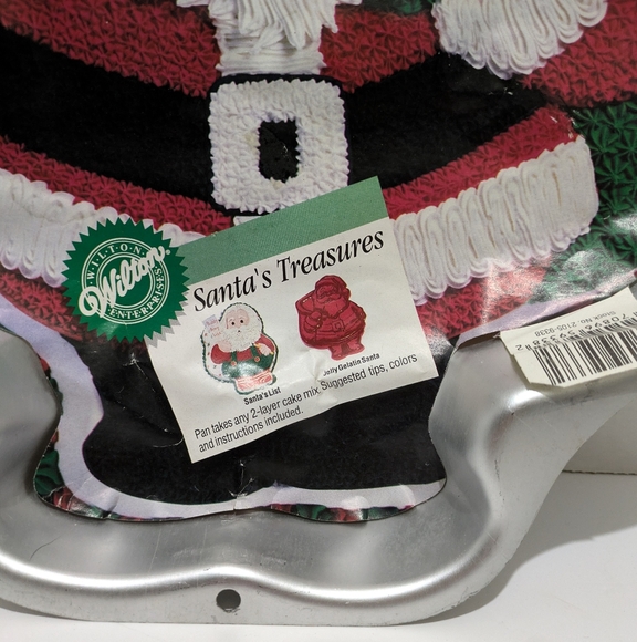 Santa's Treasures Vintage Wilton Festive Baking Pan Mold Christmas Holiday 1993 - Picture 5 of 10